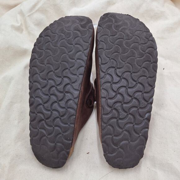 Birkenstock Boston Brown leather Slip-ons clogs Womens 41 US 10-10.5 - Picture 5 of 6